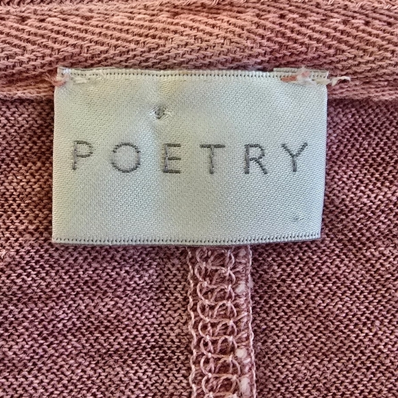 Poetry Pink V Neck Top Women's 10 Boho Lagenlook - Picture 8 of 8